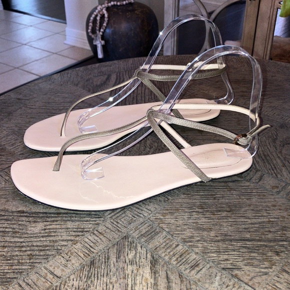 Sergio Rossi Leather Minimalist Sandals - Picture 3 of 11